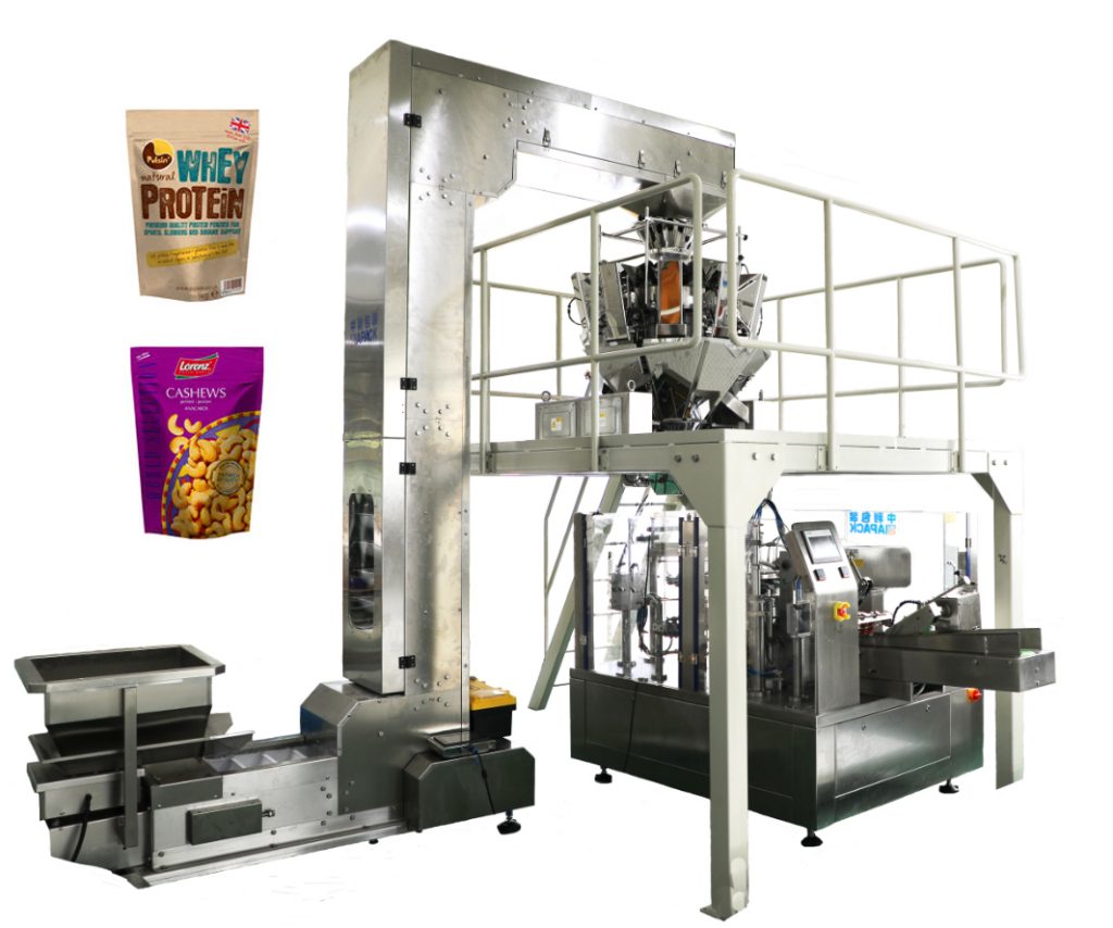 Automatic rotary bag taking filling sealing packaging machine for nuts ...