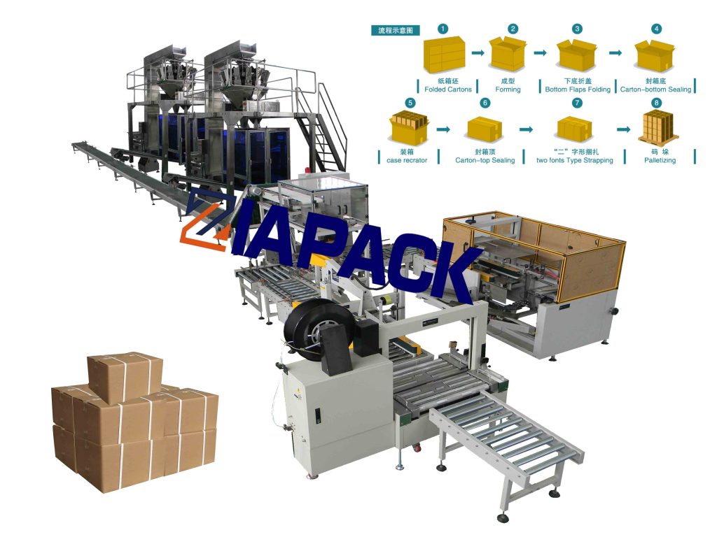 Automatic Bag Packing Carton Filling & Palletizer Packaging Line - IAPACK