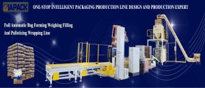 Automatic vffs bagging and palletizing and wrapping line