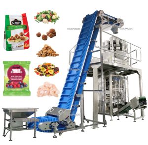 Automatic frozen food weighing filling packaging machine