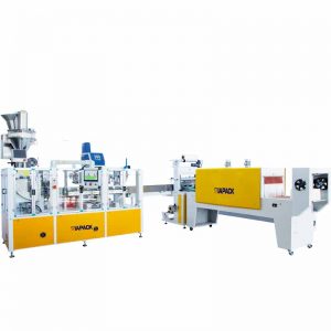 Automatic paper bag packaging line for flour