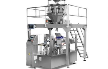Automatic rotary packaging machine for pre-made bag (doy bag, stand up pouch)