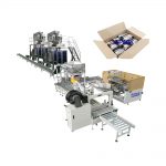 Automatic soft bag forming filling packing conveying and carton packaging line