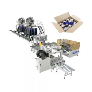 Autoamtic soft bag forming packing conveying carton filling packaging line
