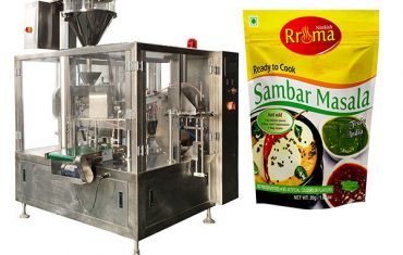 Automatic doy bag with zipper for chilli powder packing machine