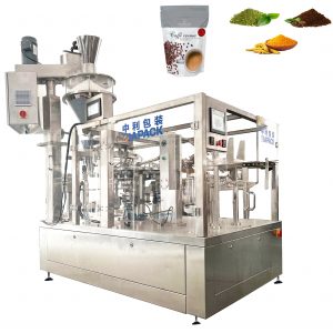 Automatic pre made bag for powder filling sealing packaging machine
