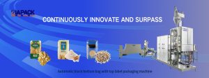 Automatic small pouches forming filling and secondary baler line