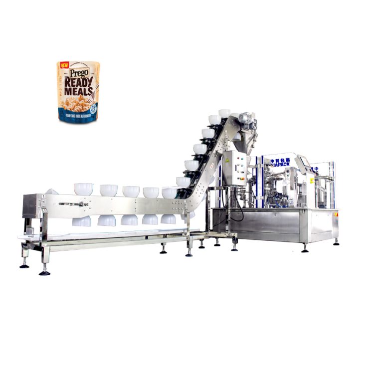 Automatic rotary type pre-made bag packaging machine for solid-liquid ...