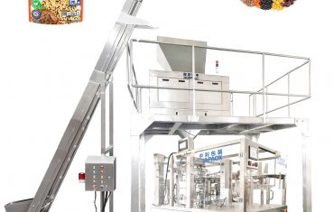Pre-made pouch taking filling packaging machine