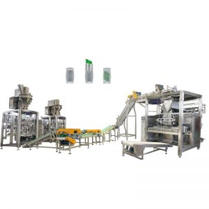 Automatic small milk powder pouchs froming filling sealing baling machine line