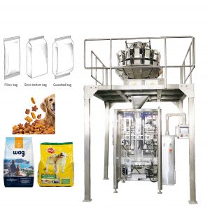 Automatic vertical bag forming filling sealing packing machine for Pet food