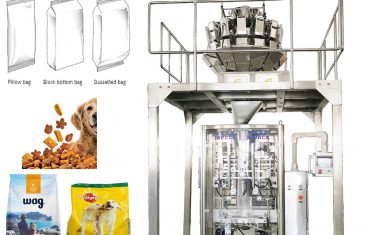 Automatic vertical bag forming filling sealing packing machine for Pet food