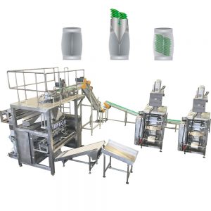 Automatic baling machine (small pouch in big bag )