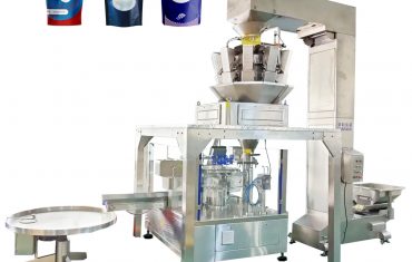 Automatic pre-made pouch fill seal packing machine with linear scales for granules