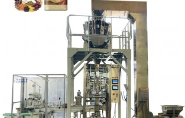 Automatic block bottom bag with top label packaging machine