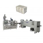 Automatic paper bag taking opening filling gluing sealing and bundling packaging machine