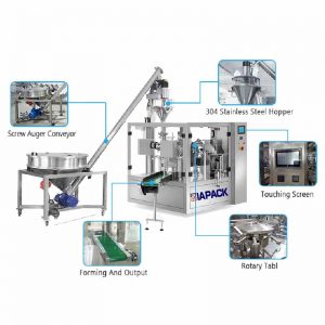 Automatic powder packaging filling sealing machine for pre-formed bag