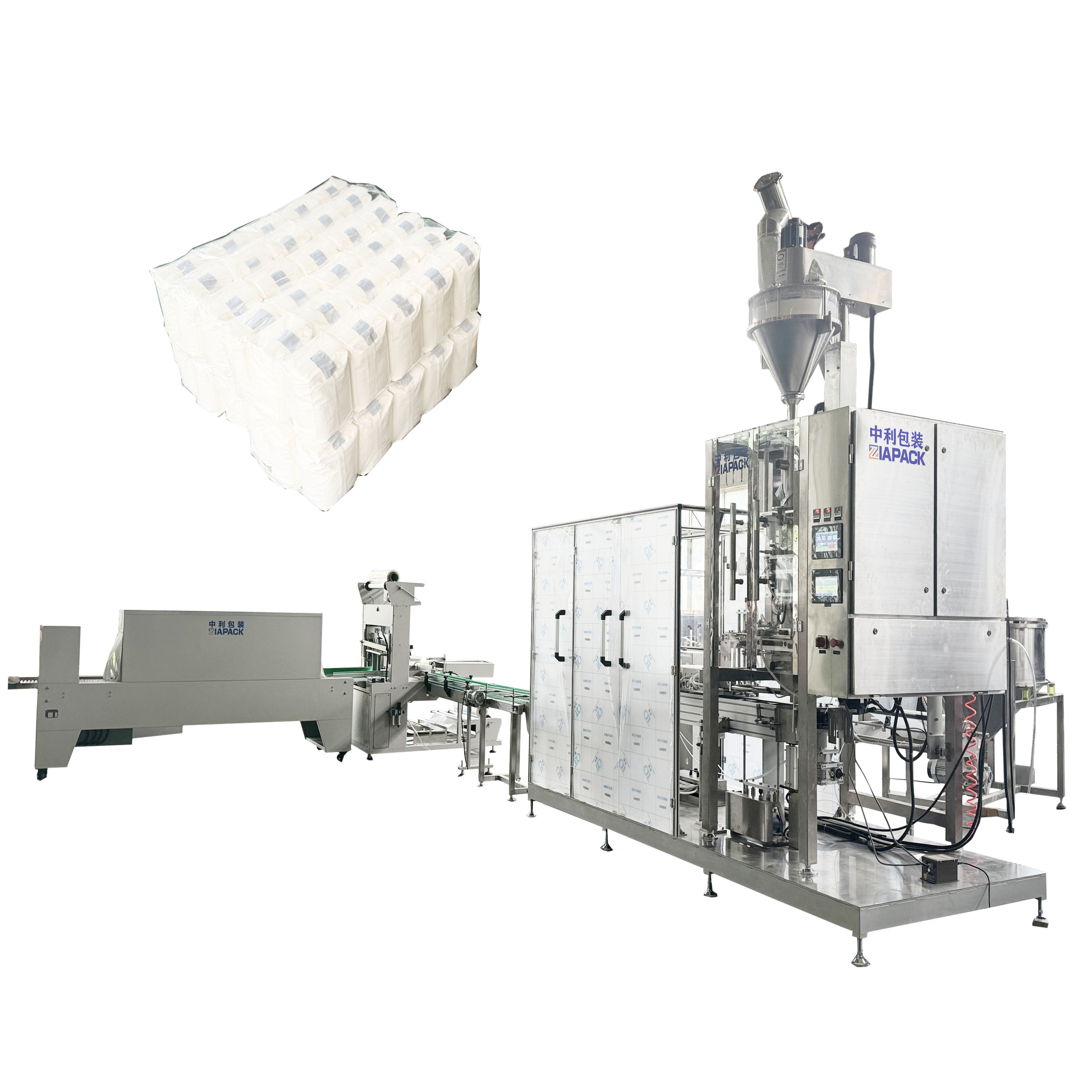 Automatic Brick Bag With Top Labeling For 1kg Wheat Flour Packaging